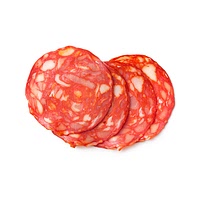 Sliced pepperoni salami