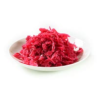 Canned shredded red cabbage with apple