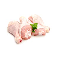 Fresh whole chicken with giblets