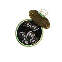 Canned pitted black olives