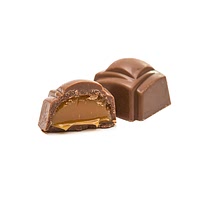 Chewy caramels in milk chocolate