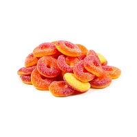 Gummy peach rings