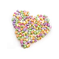 Heart shaped candies