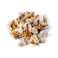 Frozen cooked seafood mix