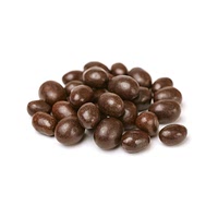 Brown candy-coated milk chocolate bits