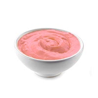 Raspberry reduced-fat cream cheese spread