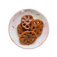 Lotus root boiled in soy sauce