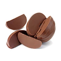 Chocolate orange segment candy