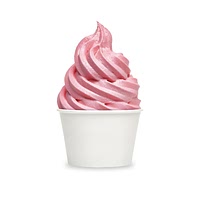 Frozen strawberry low fat yogurt