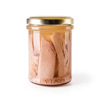 Jars tuna steak in spring water