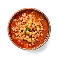 Frozen sweet and spicy chickpea ready meal