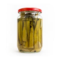 Hot okra pickles