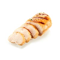 Carved chicken breast rotisserie seasoned