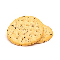 Black sesame seed cracker