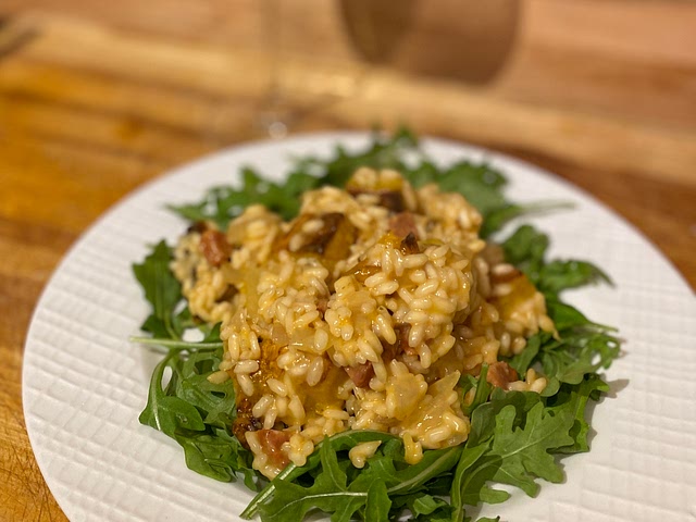 This risotto is one of my go-tos. Super simple but always tastes great. And if you serve on a bed of rocket you can up the presentation factor!