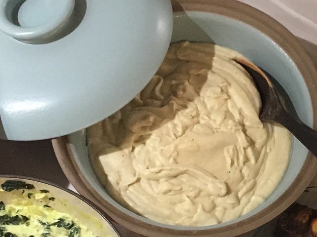 This is a smaller twist on mashed potatoes. Celery root gives it more of a fresh taste (hint of that celery flavor!) it’s much more creamy, so if you prefer fluffy potatoes not so great