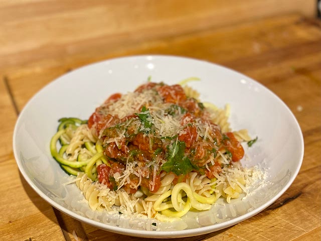 We cook a simple one with chorizo and penne. It's a regular in our rotation, absolutely love it!