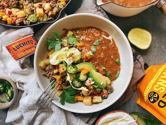 Piccadillo is a favourite of our head chef and recipe developer, Susy, her recipe is brilliant if you want to get your picadillo fix at home!