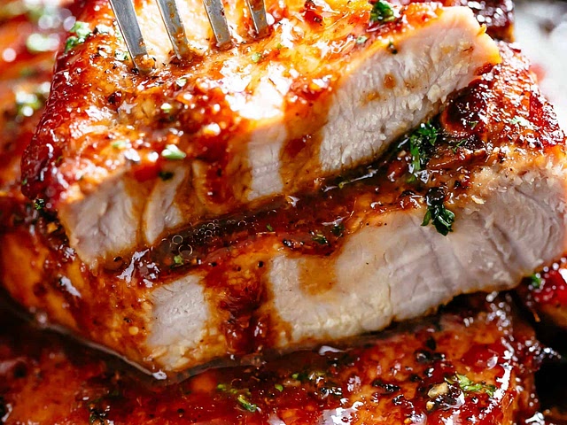Easy.  Honey. Garlicpork chops recipe