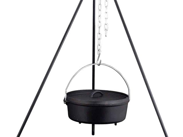 You can also use a campfire tripod to hang pots or a grate over your fire!