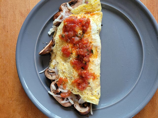the perfect breakfast lunch and dinner: omlettes