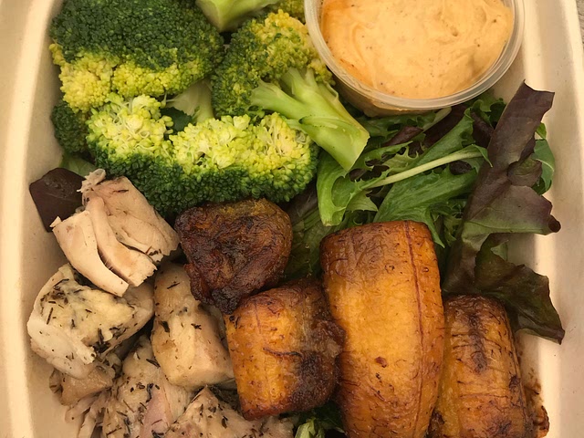Had to DoorDash lunch today, but keeping it healthy 
