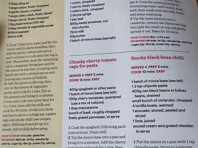 If you are cooking for them, I recommend batch cooking versatile base recipes that can be frozen, and that can be turned into a variety of dishes. A tomato mince sauce can turn into a Ragu with pasta, a smoky black bean chilli, a cottage pie can, or topped on to sweet potato for simplicity. As long as they have the base they can quickly switch it up.  I have attached a picture from BBC goodfood batch cooking magazine.