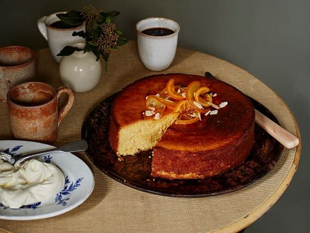 No butter or milk. I haven't tried it, but it looks like a fun bake to me.
