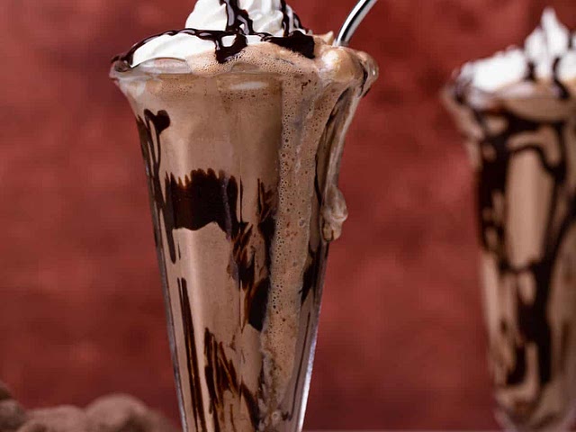 Creamey. Chocolate.   Shake.   Drink