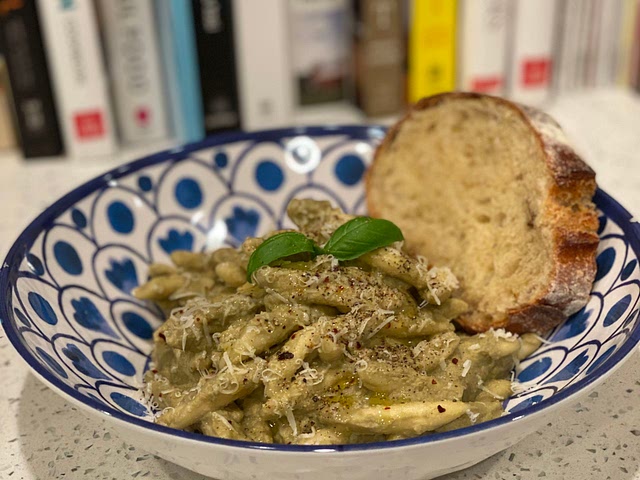 Eggplant Pesto Pasta