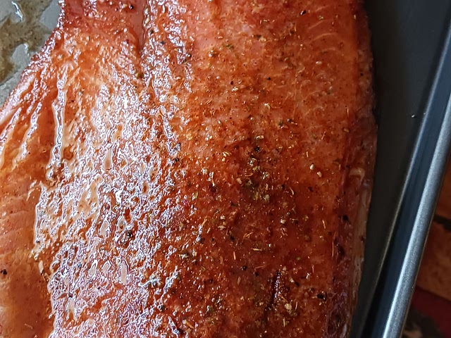 I made this salmon in the smoker