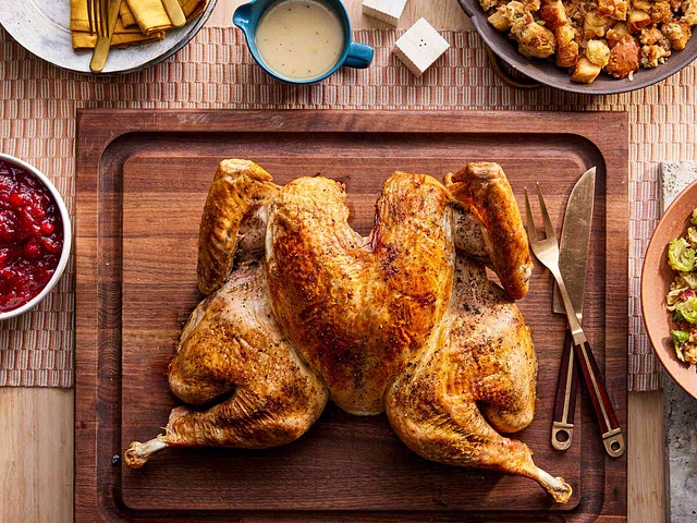 This is my favorite turkey recipe - it’s a little less photogenic (doesn’t have the whole turkey look) but it cooks the turkey much more evenly and makes it all crispy and tender!!! Lots of great instruction on how to do it. The most important thing for any recipe is make sure you begin defrosting your turkey early!! For me that’s always the riskiest part!