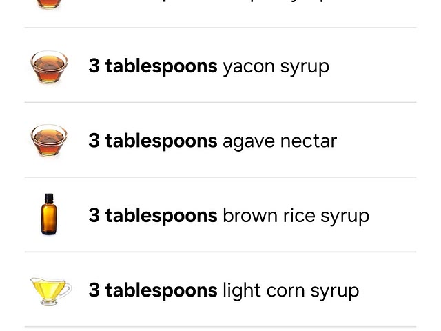 Yes!  If u click on the ingredient you want to swap out, in this case honey,  it will show options for substitutions!