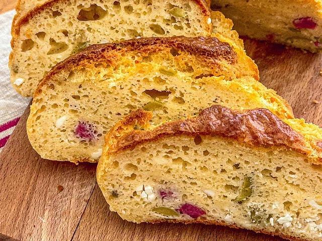 Nothing better than good old French Savory Cake/ Loaf (aka leftover loaf) for bunch 