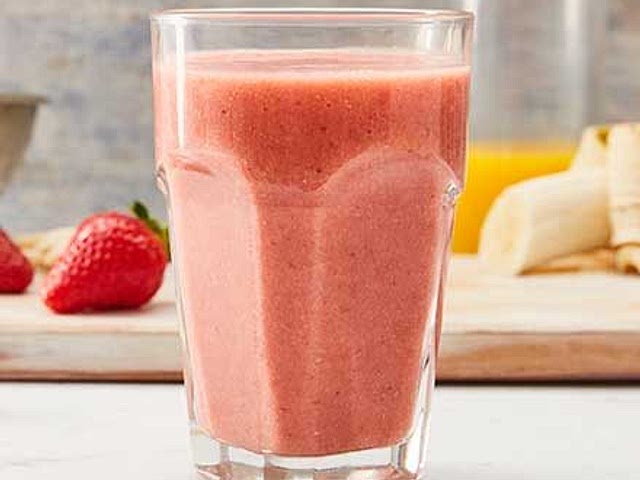 Classic Strawberry and Banana for me!! Whatever the smoothie I always throw in some PB Fit or Peanut Butter.  