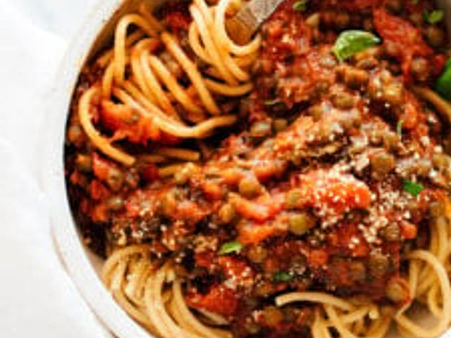 This is a great alternative to spaghetti with meat sauce. Healthier, yummy, and just as fast to whip up!