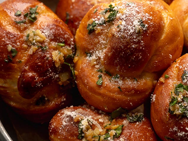 I mostly baked - breads, garlic breads, but also made a lot of pasta from scratch :) Here is a recipe for my favorite garlic knots