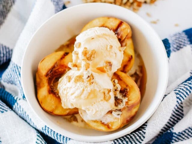 grilled peaches are the biggest hit among my families. Kids love it too!