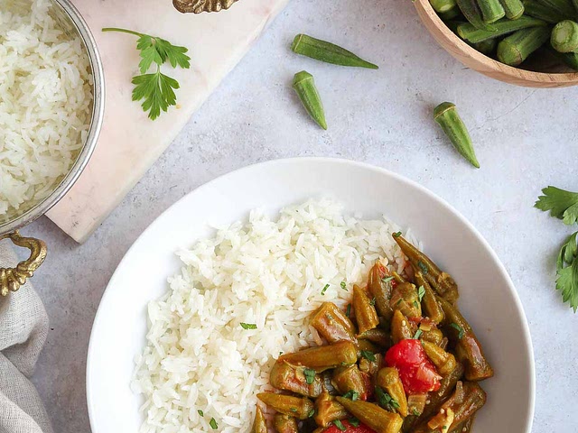 I love this okra stew. It's super healthy, easy to batch cook, and very freezer friendly! Easily microwaveable too.