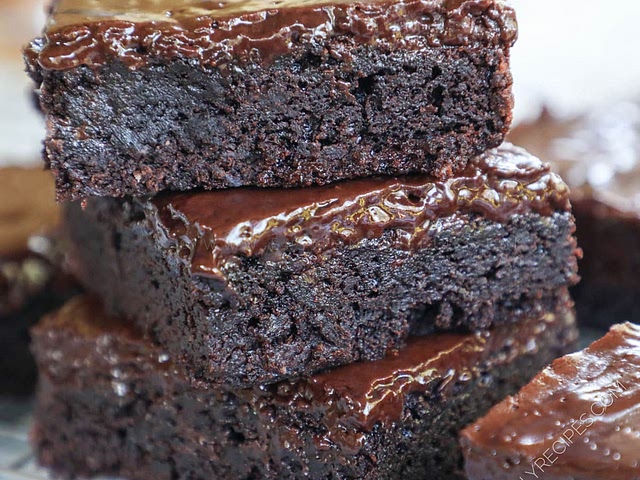 I don't have a picture of my loaded Fudge Brownies. It has nuts chocolate chips or chocolate chunks and Butterscotch Chips and last you add crushed Candy Canes sprinkled on top after 10 minutes and then continue baking another 15 minutes, then eat them