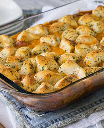 Chili Cheese Dog Bubble-Up Bake