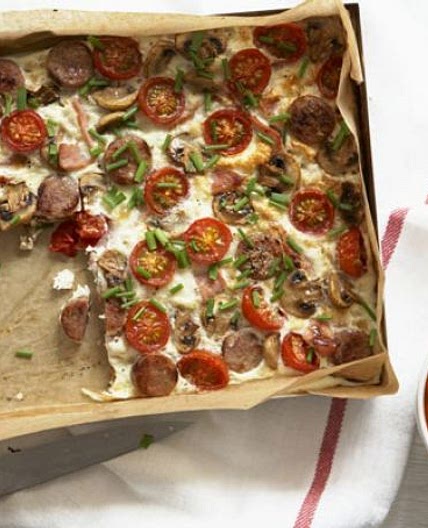 Full English frittata with smoky beans