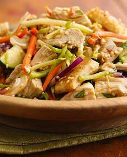 Sesame-Crouton Asian Chicken Salad