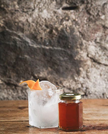 A wee gin and jam cocktail