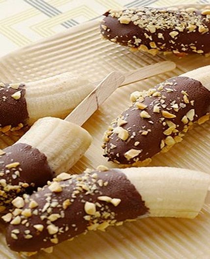 Chocolate Covered Banana Pops