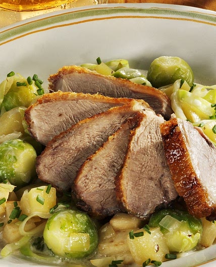 Roasted Goose Breast with Winter Vegetables