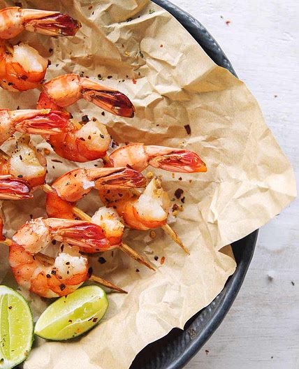 Spicy Cajun Mini Prawn Kebabs