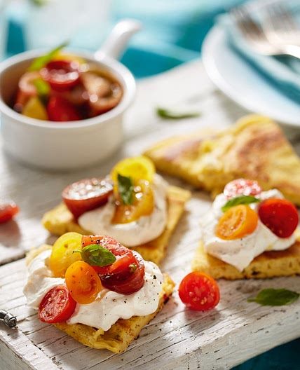 Chickpea Pancakes With Ricotta And Tomato Recipe