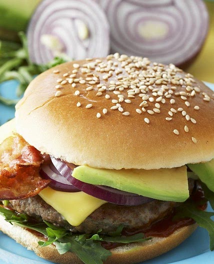 Bacon avocado cheeseburger