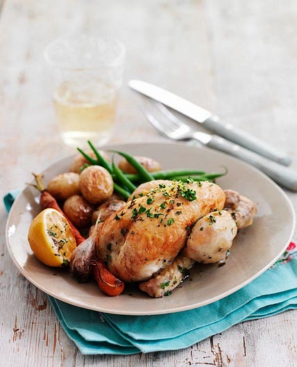 Oven Roasted Poussin with Vegetables